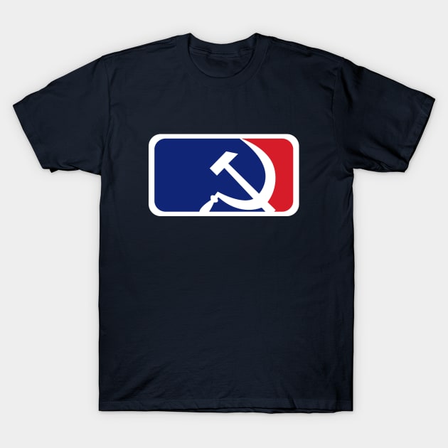 Hammer Sickle Baseball T-Shirt by dumbshirts